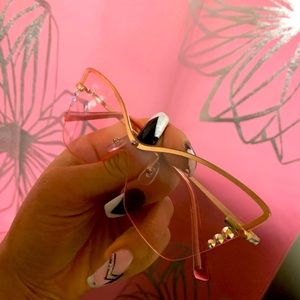 Rose gold bad bish shades with swarovski crystals